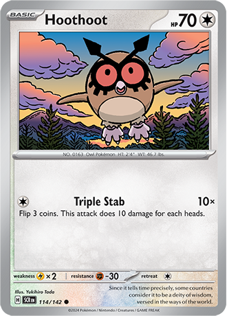 SV Stellar Crown - 114/142 Hoothoot (Reverse Holo)