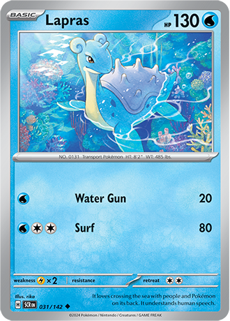 SV Stellar Crown - 031/142 Lapras (Reverse Holo)