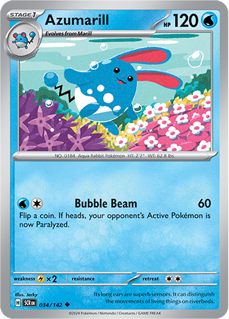 SV Stellar Crown - 034/142 Azumarill (Reverse Holo)