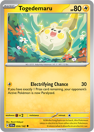 SV Stellar Crown - 054/142 Togedemaru (Reverse Holo)