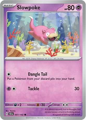 SV Stellar Crown - 057/142 Slowpoke (Reverse Holo)