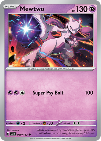 SV Stellar Crown - 059/142 Mewtwo (Reverse Holo)